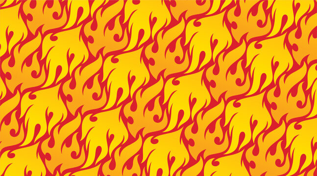 seamless pattern of fire