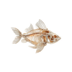 Intricate Fish Skeleton on Black Background bone anatomy