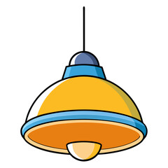 Modern Ceiling Light Silhouette Vector