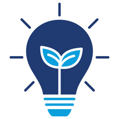 Bulb Flat Blue Icon