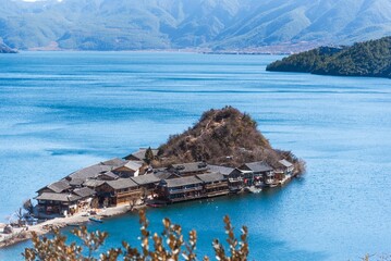 The iconic Lake Bled with its famous island and church, Slovenia.