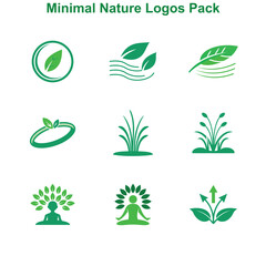 Organic Logo Bundle Modern Sustainable Brand Elements

