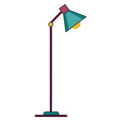 Minimal Floor Lamp Vector