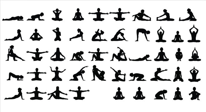 Yoga poses chart for beginners guide to different asanas and positions