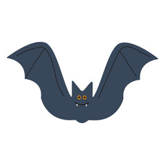 Halloween Bat. Creepy Holiday vector element.