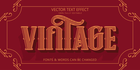 Vintage victorian editable text effect