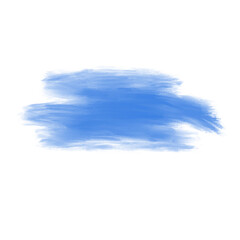 Blue paint brush isolated on a transparent background