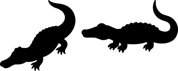 Crocodile vectors, Vector of Crocodile, A set of Crocodile animal art designs, Crocodile icon isolated