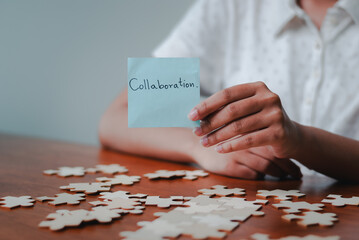 Business collaboration strategies office environment visual content supporting teamwork and...