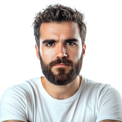 Fototapeta premium serious portrait studio isolated on transparent background