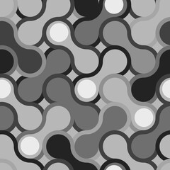 Vector - abstract circles seamless pattern, colored template.