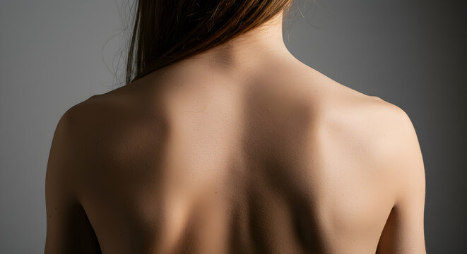 Back of a woman - human anatomy 
