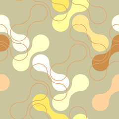 Vector - abstract circles seamless pattern, colored template.