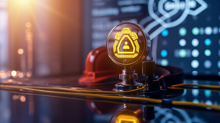 Work safety instruction standards law insurance industrial technology and regulation concept.