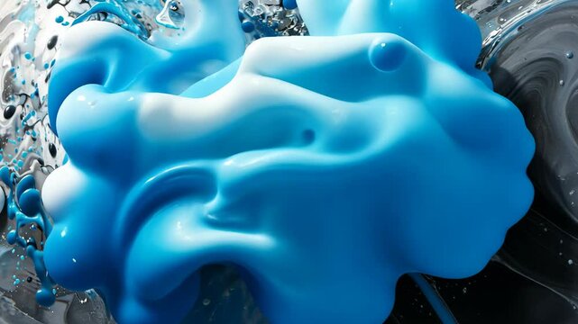 abstract blue background with brain