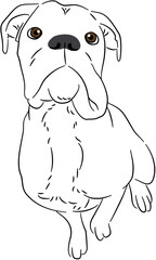 Cat and Dog Artistic Line Sketch