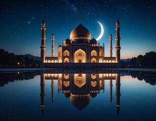 mosque at sunset