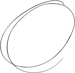 Minimal Doodle Circle Line Black