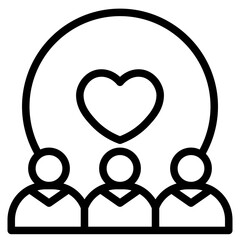 human love, life, heartbeat, caring, passion, healthcare, like, charity  icon in vector illustration