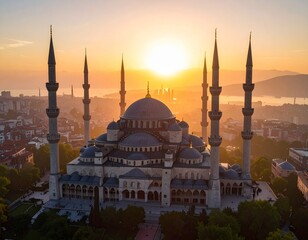 blue mosque at night istanbul turkey