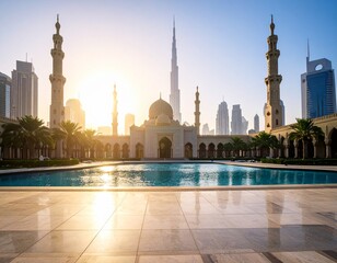 mosque at night