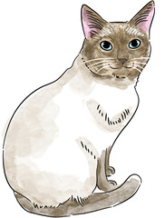 Watercolor Cat Dog Animals Art Set