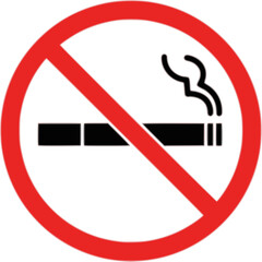 No smoking symbol prohibition silhouette vector illustration
