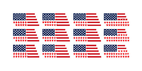 Vector illustration featuring a dog potentially with American flag elements suitable for patriotic themes pet related designs or general graphic use created in Adobe Illustrator