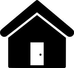 minimal hut icon vector silhouette, a hut icon black color silhouette
