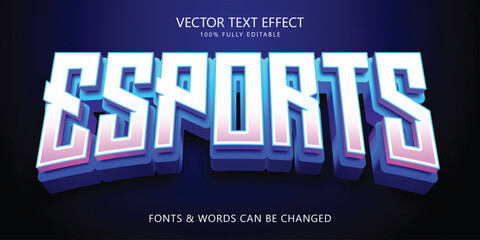 Blue esport editable text effect, gamer text style