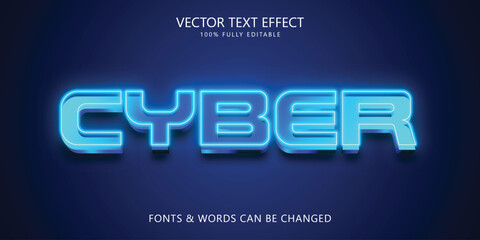 Cyber ​​editable text effect, Future text style