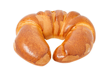 sweet bun bagel, isolated on white background with clipping path