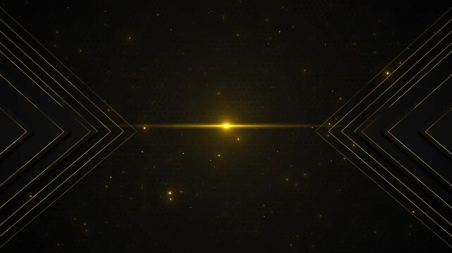 Abstract luxury futuristic hexagon golden grid hexagonal shiny dust particles abstract background. luxury motion design. Abstract hexagon glowing lines hexagon moving animation 4k award ceremony event