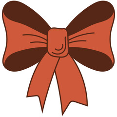 Cute Red Ribbon Bow Clipart. Perfect for holiday design, gift tags, greeting cards, stickers and DIY projects.
