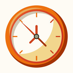 Minimal Wall Clock Vector Illustration
