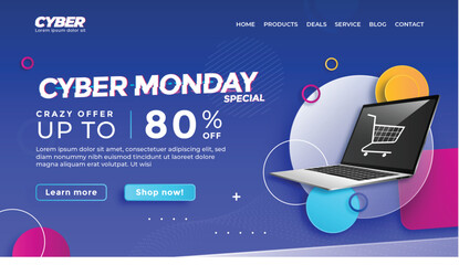 Cyber Monday sale Banner 