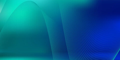 Studio space with blue-green gradation, abstract background pattern