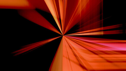 Abstract red and orange light trails on a dark background, representing speed, motion, and energetic concepts