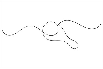 Fried chicken drumstick continuous one line drawing of white background with minimalist outline style