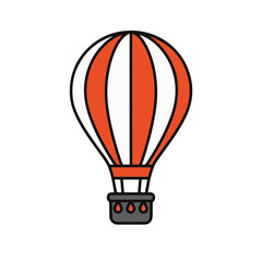 Obraz premium A captivating illustration of a hot air balloon, offering a sense of adventure and freedom.