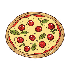 Delicious Margherita Pizza with Tomatoes and Basil