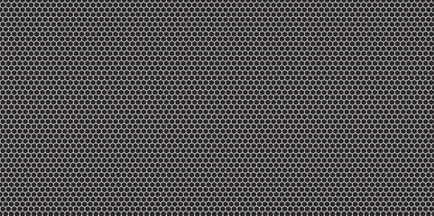 Seamless black metal grid pattern background with metallic fiber and steel texture