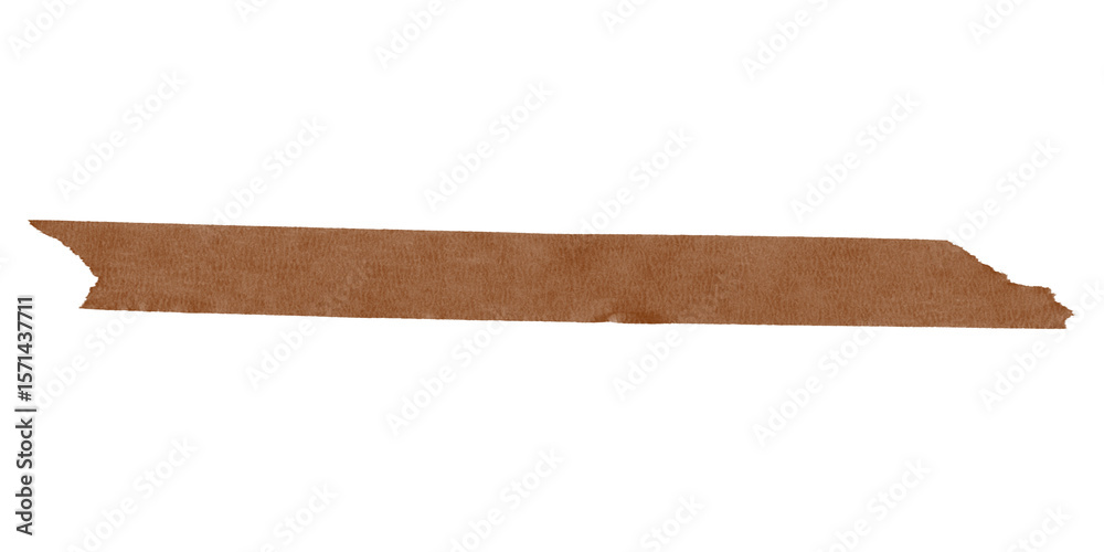Poster a brown rectangular shape with irregular edges on a solid black background in a horizontal view