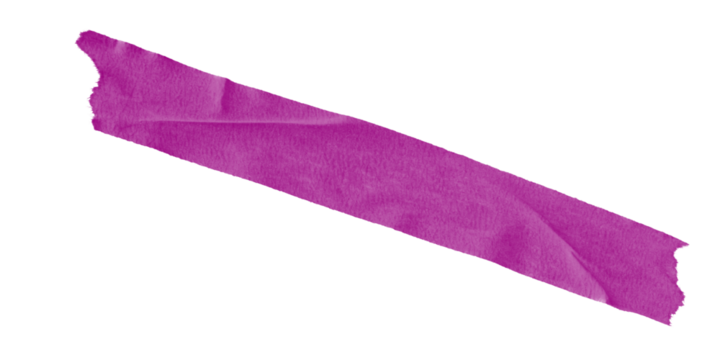 A magenta brush stroke diagonally across a black background with pixelated edges and rough texture