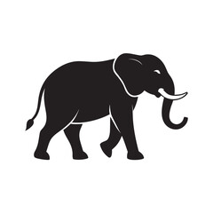 Walking Elephant Lifting Its Foot
