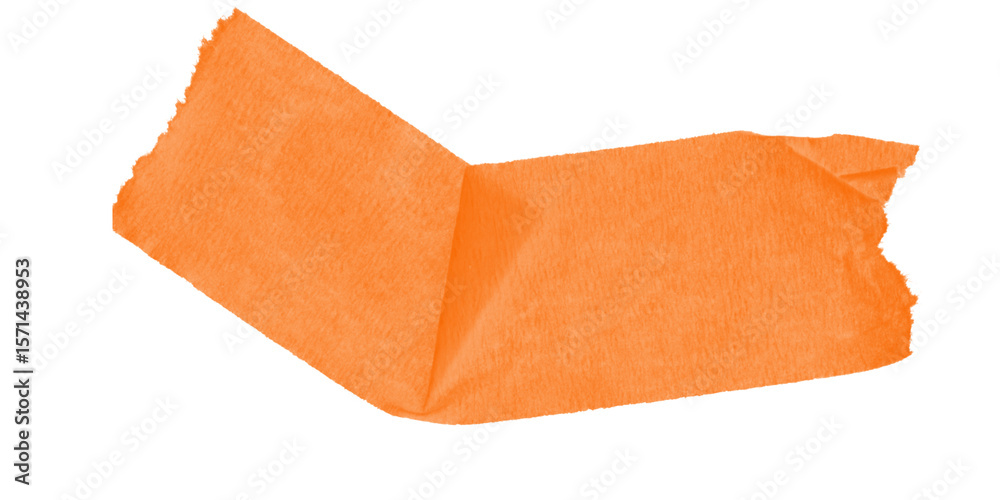 Fototapete an abstract orange shape with jagged edges on a black background creating a simple graphic element