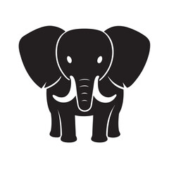 Elephant With Raised Ears Alert