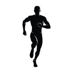 silhouette of running man