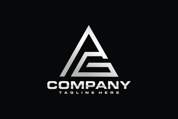 letter AG triangle logo
