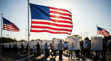 Citizens exercise their right to vote in a democracy